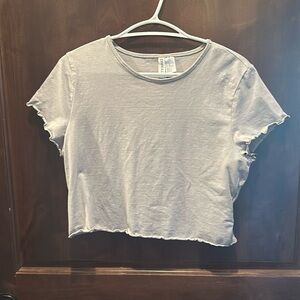 H and M grey Crop top